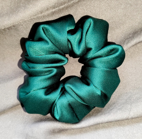 Scrunchie Satyna Jedwabna Zieleń